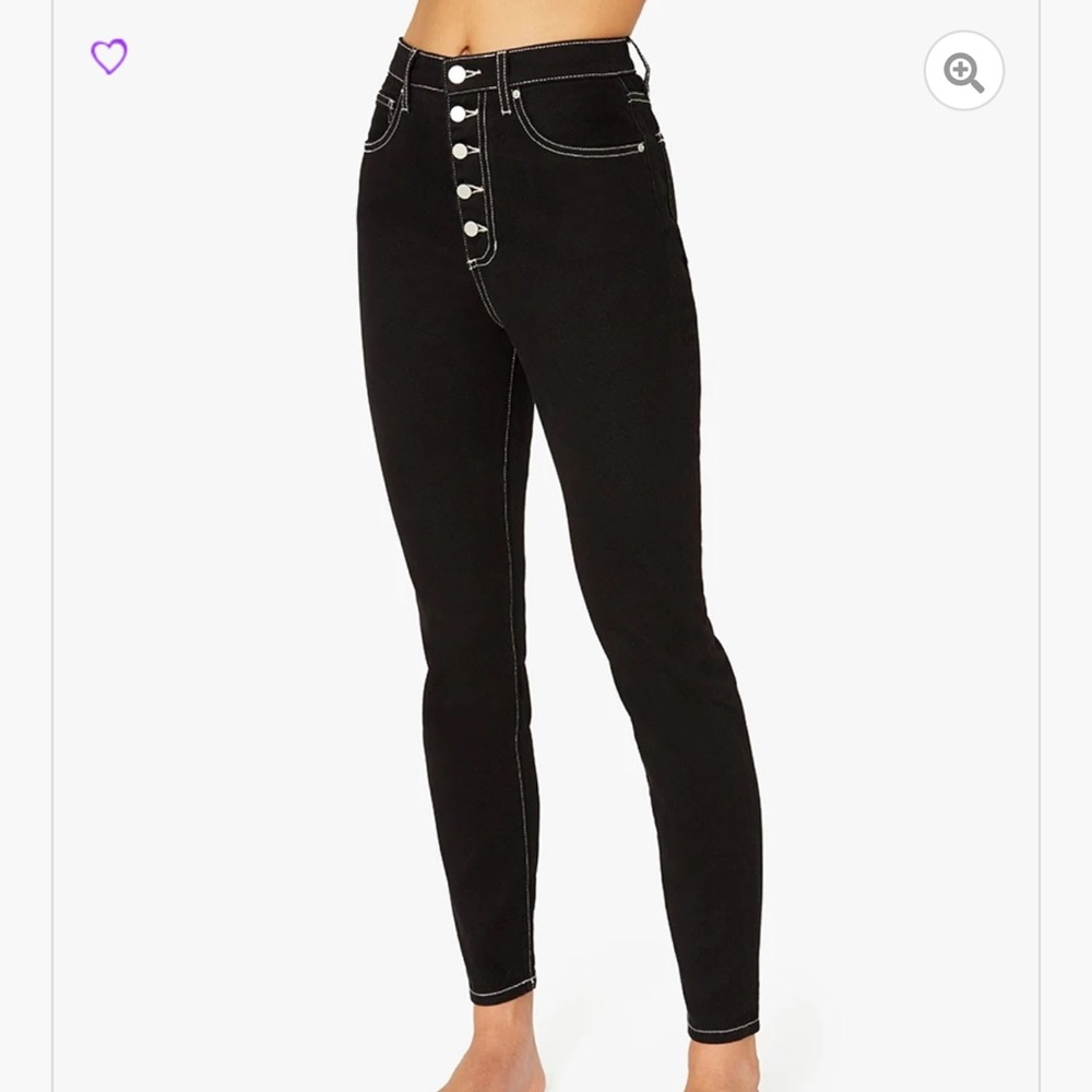 WeWoreWhat Danielle Jean Black Contrast Stitching Size 24